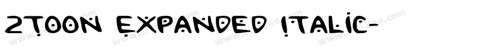 2Toon Expanded Italic字体转换